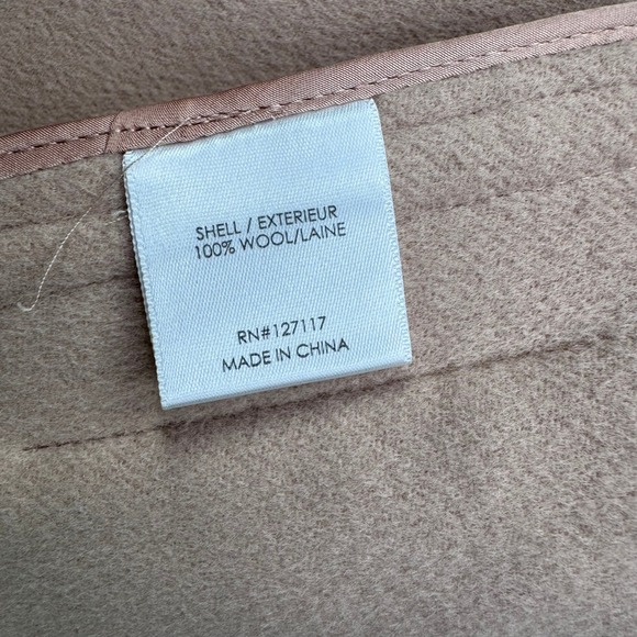 Badgley Mischka Pink Wool Collarless Asymmetrical Snap Jacket Size 8 *TINY FLAW - Picture 6 of 13